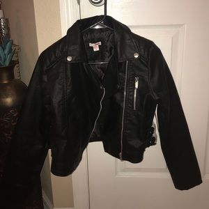 Bongo faux leather cropped jacket